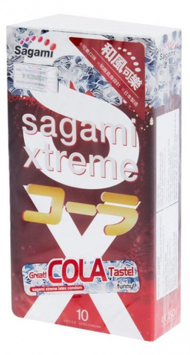 Ароматизированные презервативы Sagami Xtreme COLA - 10 шт. - Sagami - купить с доставкой в Сочи