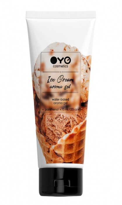Лубрикант на водной основе OYO Aroma Gel Ice Cream с ароматом пломбира - 75 мл. - OYO - купить с доставкой в Сочи