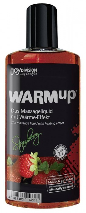 Разогревающее масло WARMup Strawberry - 150 мл. - Joy Division - купить с доставкой в Сочи