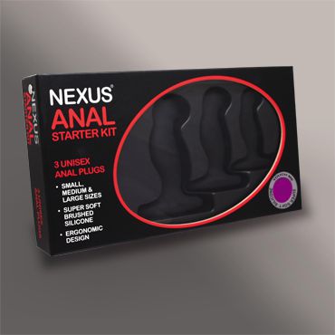 Набор из 3 массажеров простаты чёрного цвета NEXUS ANAL STARTER KIT - Nexus Range - в Сочи купить с доставкой