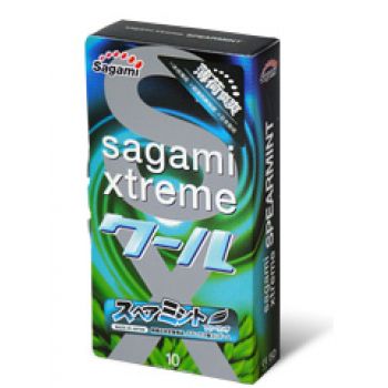 Презервативы Sagami Xtreme Mint с ароматом мяты - 10 шт. - Sagami - купить с доставкой в Сочи