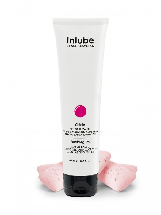 Лубрикант на водной основе Nuei Inlube с алоэ вера и ароматом бабл-гам - 100 мл. - Nuei cosmetics - купить с доставкой в Сочи