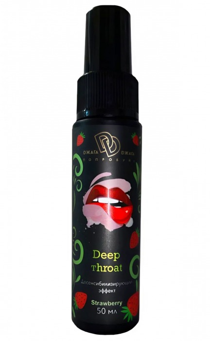 Спрей для горла Deep Throat с десенсибилизирующим эффектом и вкусом клубники - 50 мл. - БиоМед - купить с доставкой в Сочи