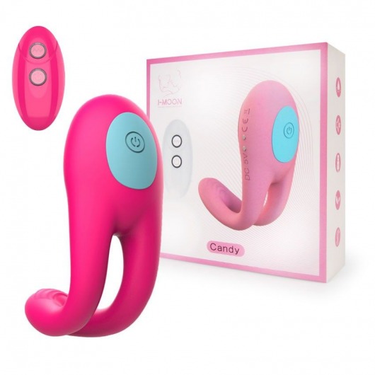 Розовое виброкольцо с пультом ДУ - I-MOON - в Сочи купить с доставкой