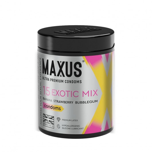 Цветные ароматизированные презервативы MAXUS Exotic Mix - 15 шт. - Maxus - купить с доставкой в Сочи