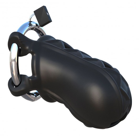 Черный замок верности Extreme Silicone Cock Blocker - Pipedream - купить с доставкой в Сочи