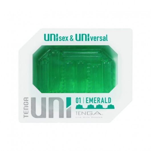 Зеленый мастурбатор-стимулятор Tenga Uni Emerald - Tenga - в Сочи купить с доставкой