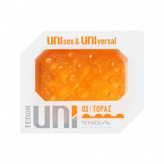 Оранжевый мастурбатор-стимулятор Tenga Uni Topaz - Tenga - в Сочи купить с доставкой
