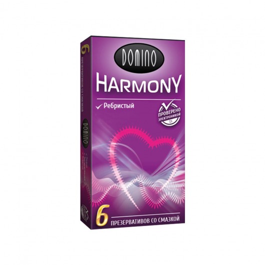 Презервативы с рёбрышками Domino Harmony - 6 шт. - Domino - купить с доставкой в Сочи
