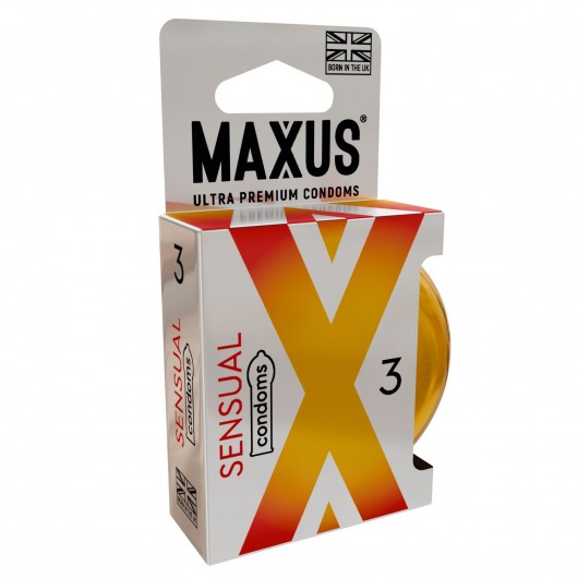 Презервативы анатомической формы Maxus Sensual - 3 шт. - Maxus - купить с доставкой в Сочи