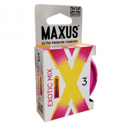 Ароматизированные презервативы Maxus Exotic Mix - 3 шт. - Maxus - купить с доставкой в Сочи