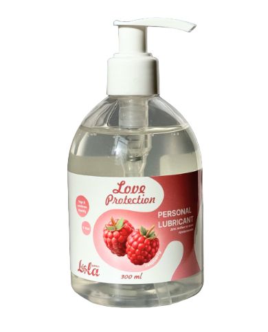 Лубрикант на водной основе Love Protection Raspberry с ароматом малины - 300 мл. - Lola Games - купить с доставкой в Сочи