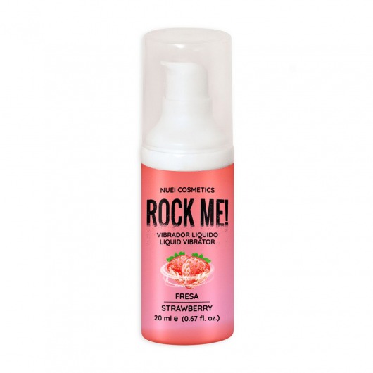 Жидкий вибратор Nuei Rock Me! с ароматом клубники - 20 мл. - Nuei cosmetics - купить с доставкой в Сочи