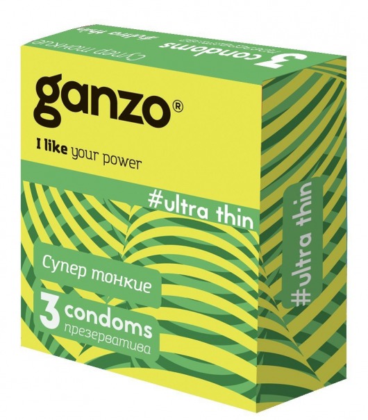 Ультратонкие презервативы Ganzo Ultra thin - 3 шт. - Ganzo - купить с доставкой в Сочи