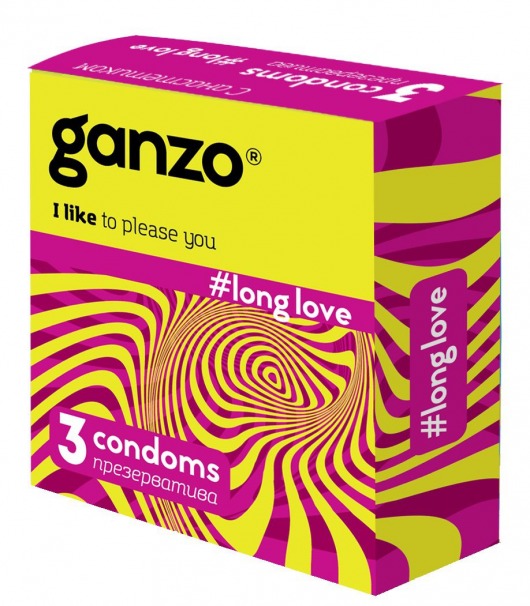 Презервативы с анестетиком для продления удовольствия Ganzo Long Love - 3 шт. - Ganzo - купить с доставкой в Сочи