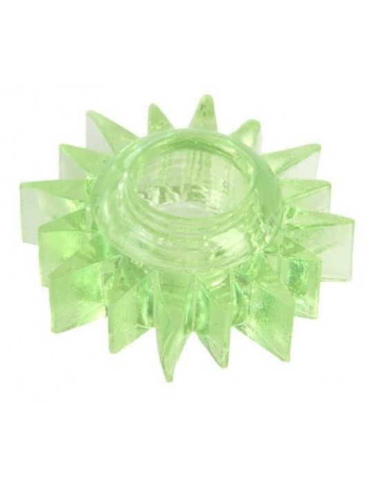 Зеленое эрекционное кольцо-солнце - Toyfa Basic - в Сочи купить с доставкой