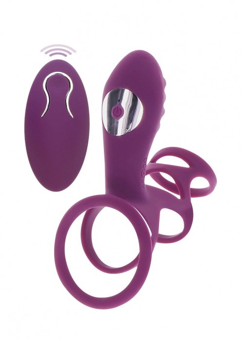 Фиолетовая эрекционная вибронасадка Halo Halo C-Ring Sleeve - Toy Joy - в Сочи купить с доставкой