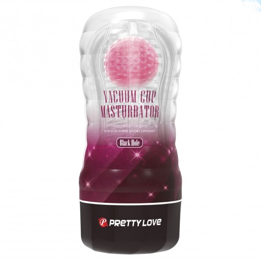 Прозрачный текстурированный мастурбатор Vacuum Cup Masturbator Black Hole - Baile - в Сочи купить с доставкой
