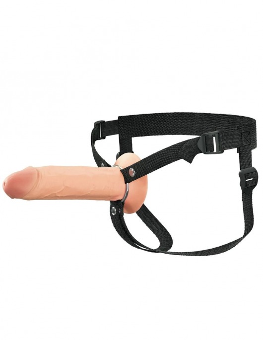 Полый страпон на ремнях 8’’ Hollow Silicone Strap-on - Pipedream - купить с доставкой в Сочи