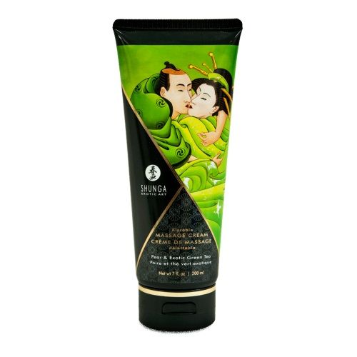 Массажный крем для тела с ароматом груши и зелёного чая Pear   Exotic Green Tea - 200 мл. - Shunga - купить с доставкой в Сочи