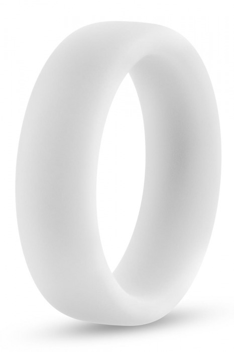 Белое люминесцентное эрекционное кольцо Silicone Glo Cock Ring - Blush Novelties - в Сочи купить с доставкой