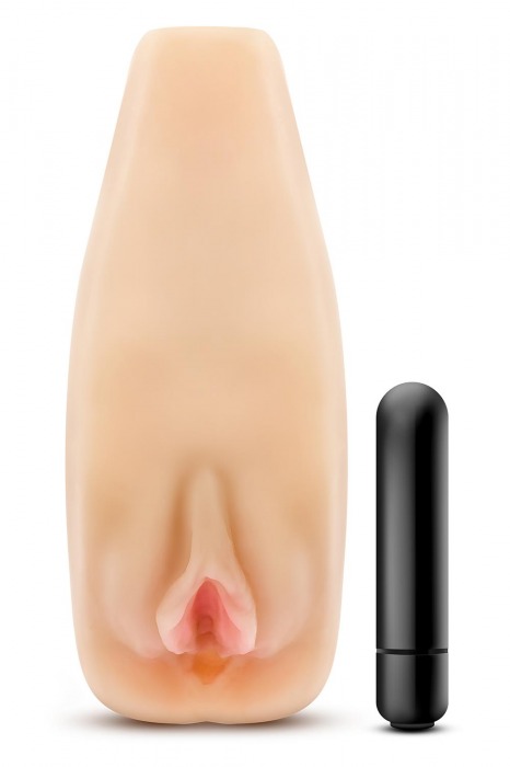 Мастурбатор-вагина с вибрацией Soft   Wet Natasha Realistic Beige Masturbator - Blush Novelties - в Сочи купить с доставкой