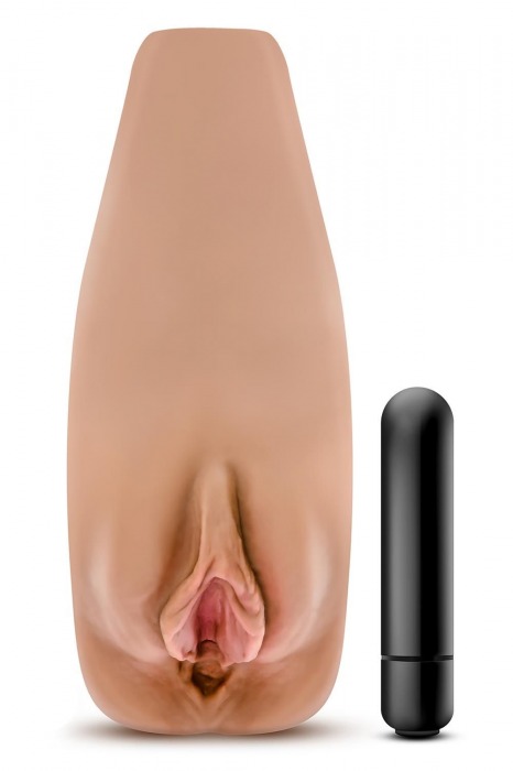 Маструбатор-вагина с вибрацией Soft   Wet Renata Realistic Tan Masturbator - Blush Novelties - в Сочи купить с доставкой