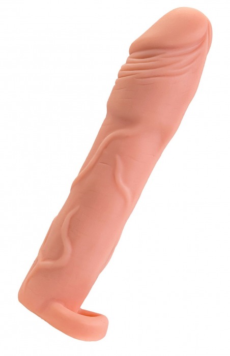 Телесная удлиняющая насадка с подхватом - 19 см. - ToyFa - в Сочи купить с доставкой