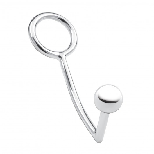 Кольцо на пенис с анальным стимулятором Stainless Steel Anal Hook   Cock Ring - BlueLine - в Сочи купить с доставкой
