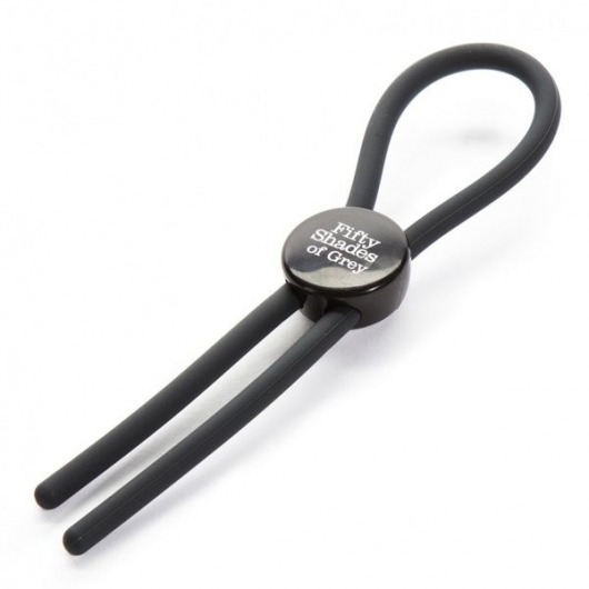 Тёмно-серое эрекционное кольцо с зажимом Again and Again Adjustable Cock Ring - Fifty Shades of Grey - в Сочи купить с доставкой