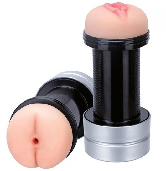 Мастурбатор 2-в-1 REALSTUFF 2 IN 1 HUMMER ANUS   VAGINA: вагина и анус - Dream Toys - в Сочи купить с доставкой