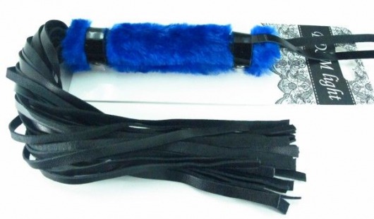 Нежная плеть с синим мехом BDSM Light - 43 см. - БДСМ Арсенал - купить с доставкой в Сочи