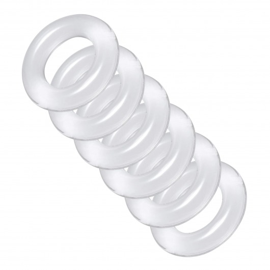 Комплект из 6 прозрачных эрекционных колец Ring Master Custom Ball Stretcher Kit - XR Brands - в Сочи купить с доставкой