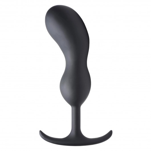 Черный массажер простаты с утяжелителями Premium Silicone Weighted Prostate Plug XL - 20,8 см. - XR Brands - в Сочи купить с доставкой