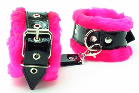 Оковы на ноги с розовым мехом BDSM Light - БДСМ Арсенал - купить с доставкой в Сочи