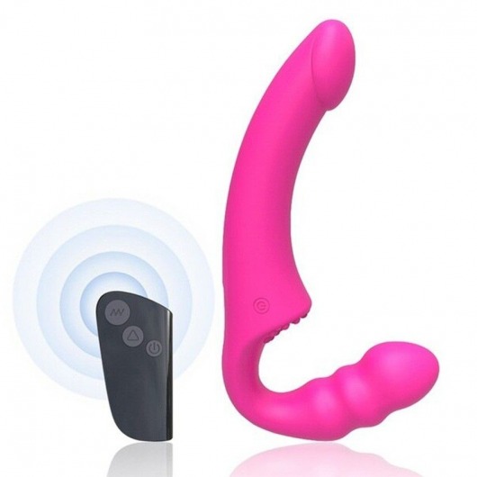Розовый безремневой страпон Straples Strap-On Dildo - Erokay - купить с доставкой в Сочи