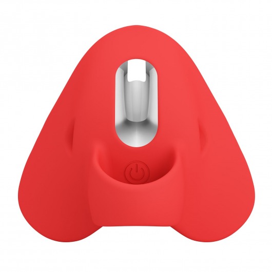 Красный вибратор на палец Carnation - Baile