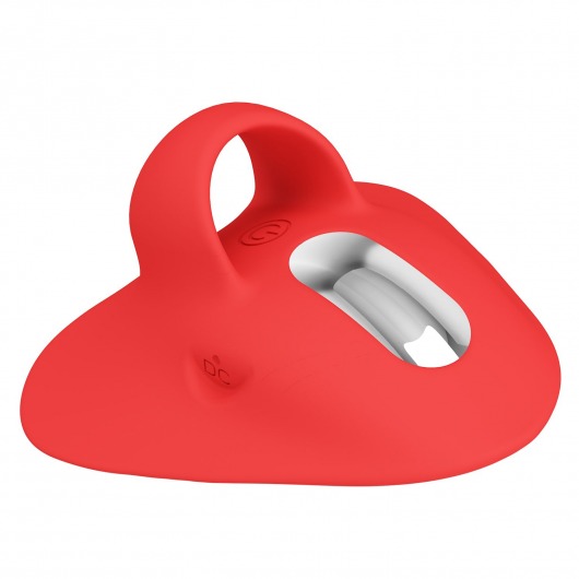 Красный вибратор на палец Carnation - Baile