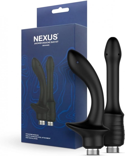 Набор из 2 насадок для анального душа Shower Douche Duo Kit Beginner - Nexus Range - купить с доставкой в Сочи