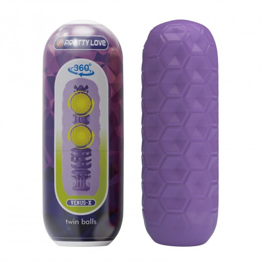 Фиолетовый мастурбатор Venus-X Twin balls - Baile - в Сочи купить с доставкой