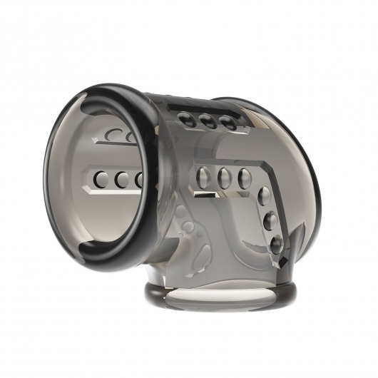 Дымчатая насадка на пенис и мошонку - Baile - в Сочи купить с доставкой