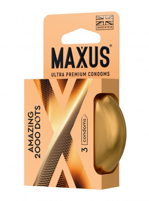 Точечные презервативы MAXUS 2000 Amazing Dots с железным кейсом - 3 шт. - Maxus - купить с доставкой в Сочи