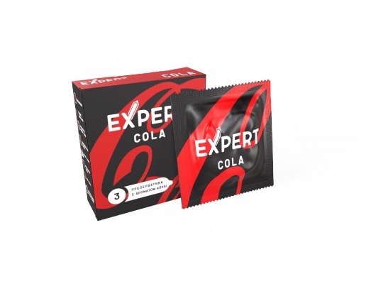 Презервативы с ароматом колы Expert Cola - 3 шт. - Expert - купить с доставкой в Сочи