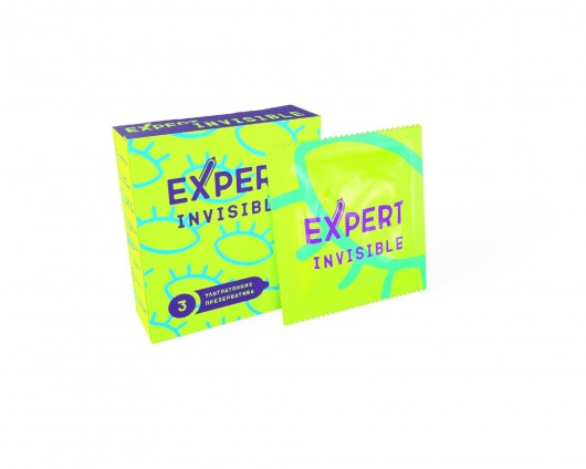 Ультратонкие презервативы Expert Invisible - 3 шт. - Expert - купить с доставкой в Сочи