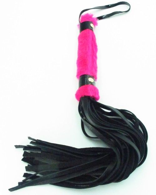 Нежная плеть с розовым мехом BDSM Light - 43 см. - БДСМ Арсенал - купить с доставкой в Сочи