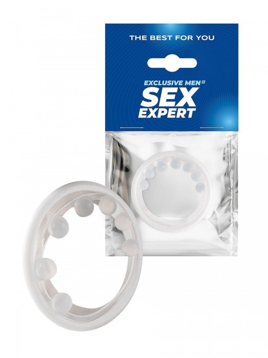 Эрекционное кольцо с мягкой стимулирующей насадкой - Sex Expert - в Сочи купить с доставкой