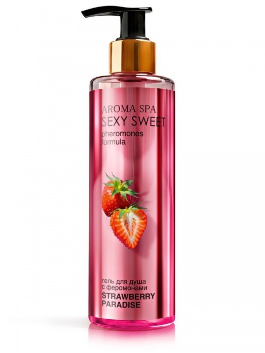 Гель для душа с феромонами и ароматом клубники Strawberry Paradise - 200 мл. -  - Магазин феромонов в Сочи