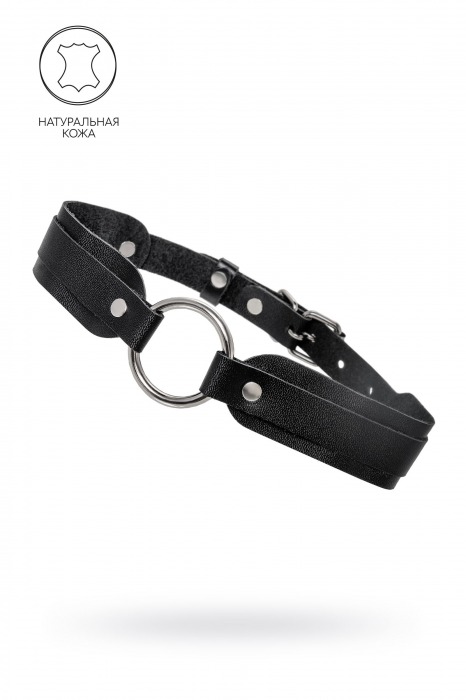 Черный кожаный чокер-ошейник со скруглёнными углами - Pecado - купить с доставкой в Сочи