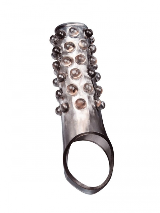 Дымчатая насадка на пенис с выпуклостями - 11 см. - Sex Expert - в Сочи купить с доставкой