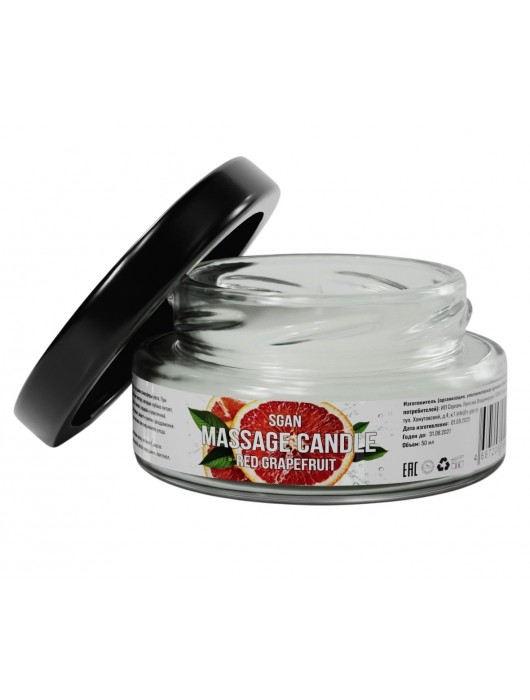 Массажная свеча «Красный грейпфрут» - 50 мл. - SGAN - купить с доставкой в Сочи